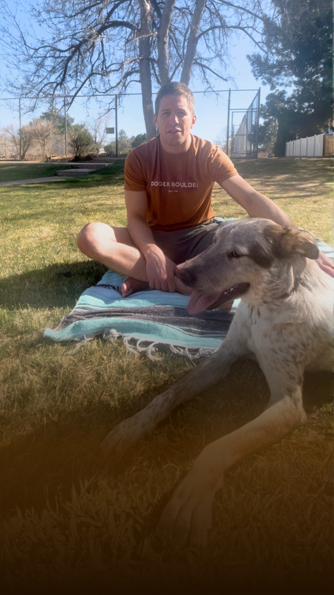 Bo with Auggie after the 21-day board & train program