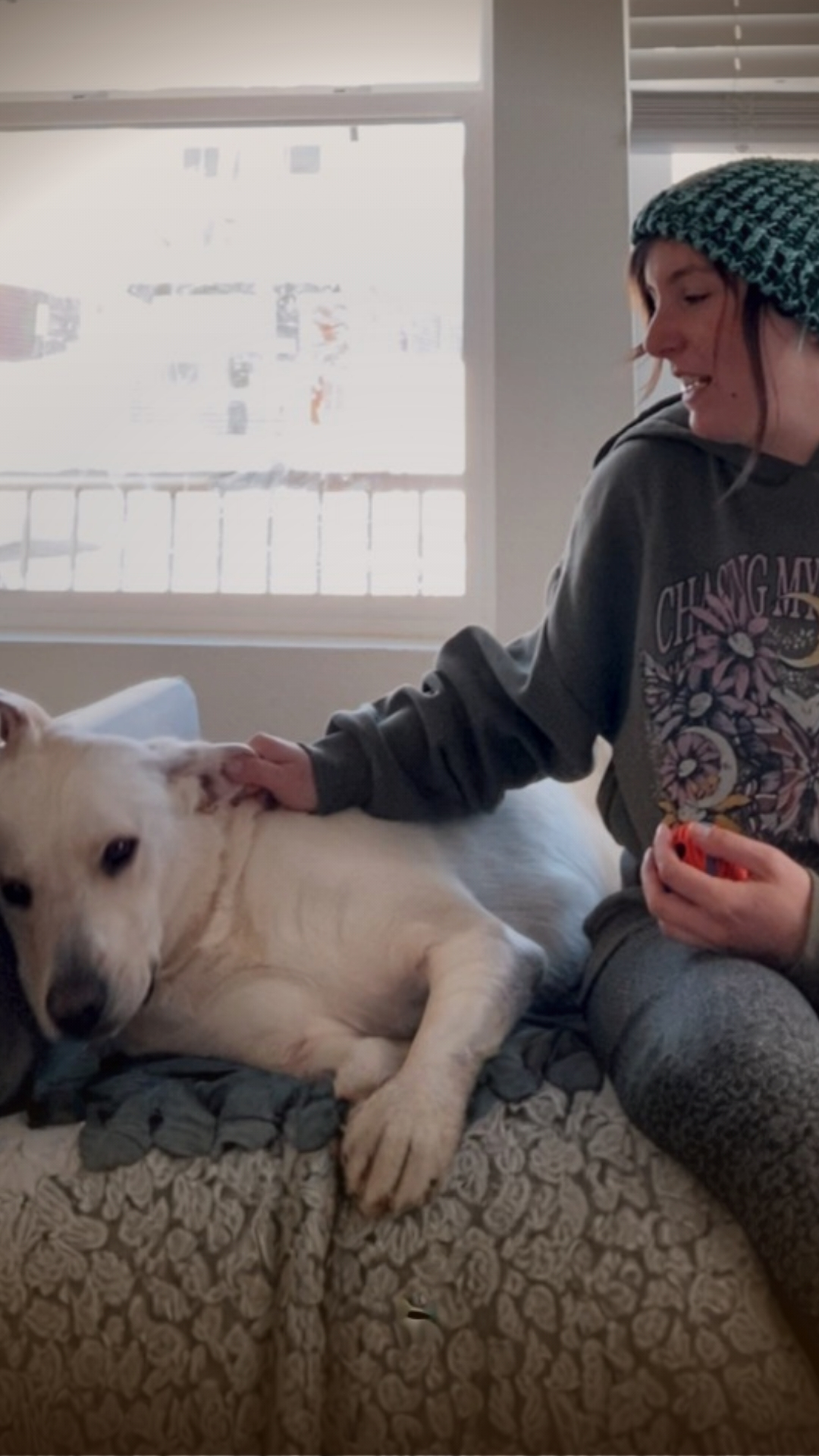 Melinda with Sunny, now off anxiety medication, after the 21-day board & train program